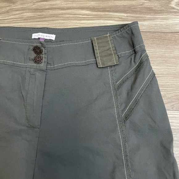 Patrice Breal Green-Gray Cropped Jogger Pants - Picture 4 of 11